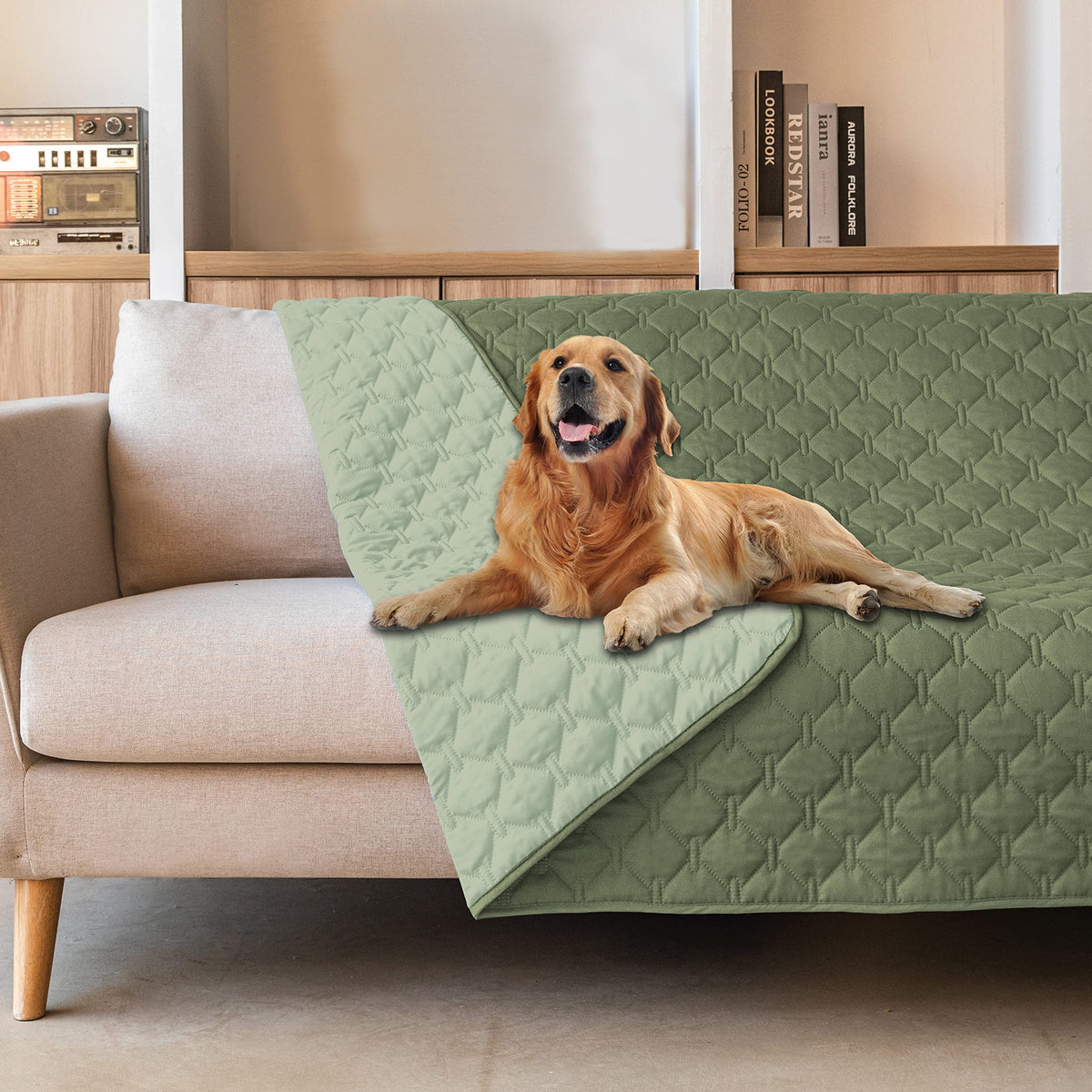 gogobunny Waterproof Dog Blankets for Large Dogs, Pet Bed Cover Breathable