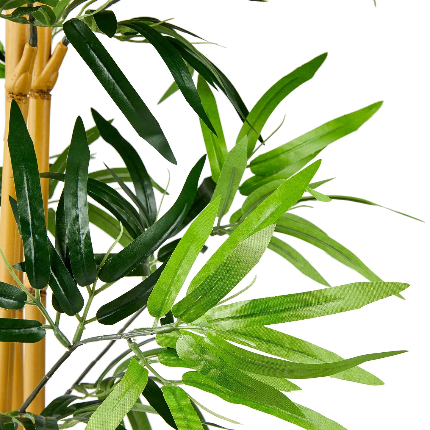 Amazon Basics Artificial Bamboo Plant with Plastic Planter Pot, 39.4", Green, Home Office Decor, Floor Plant