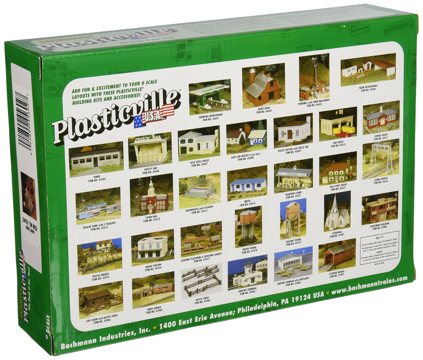 Bachmann Trains - PLASTICVILLE U.S.A. BUILDINGS – CLASSIC KITS - DAIRY BARN - O Scale