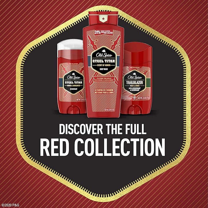 Old Spice Deodorant for Men Pure Sport Scent Red Zone Collection 3 Oz (Pack of 3) Packaging May Vary