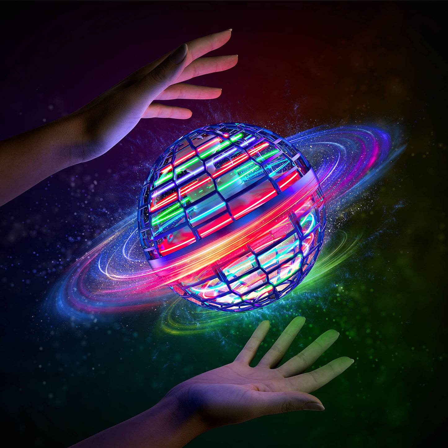 Easter Basket Essentials for Kids, Flying Orb Ball for Teens 6-12+ Years Old, Upgrade Motion Sensor Hover Boomerang Ball, Lighting Flying Magic Spinner, Cool Drone Toys for Girls Boys Teens Adults