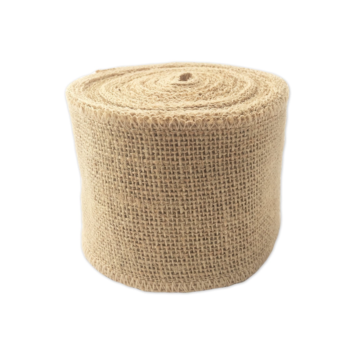 LWR CRAFTS Natural Burlap Ribbon 3-1/8 Inch x 32 Feet - Jute Fabric Webbing for Floral Arrangements, Gift Wrapping, Wreaths, DIY Crafts & Wedding Décor