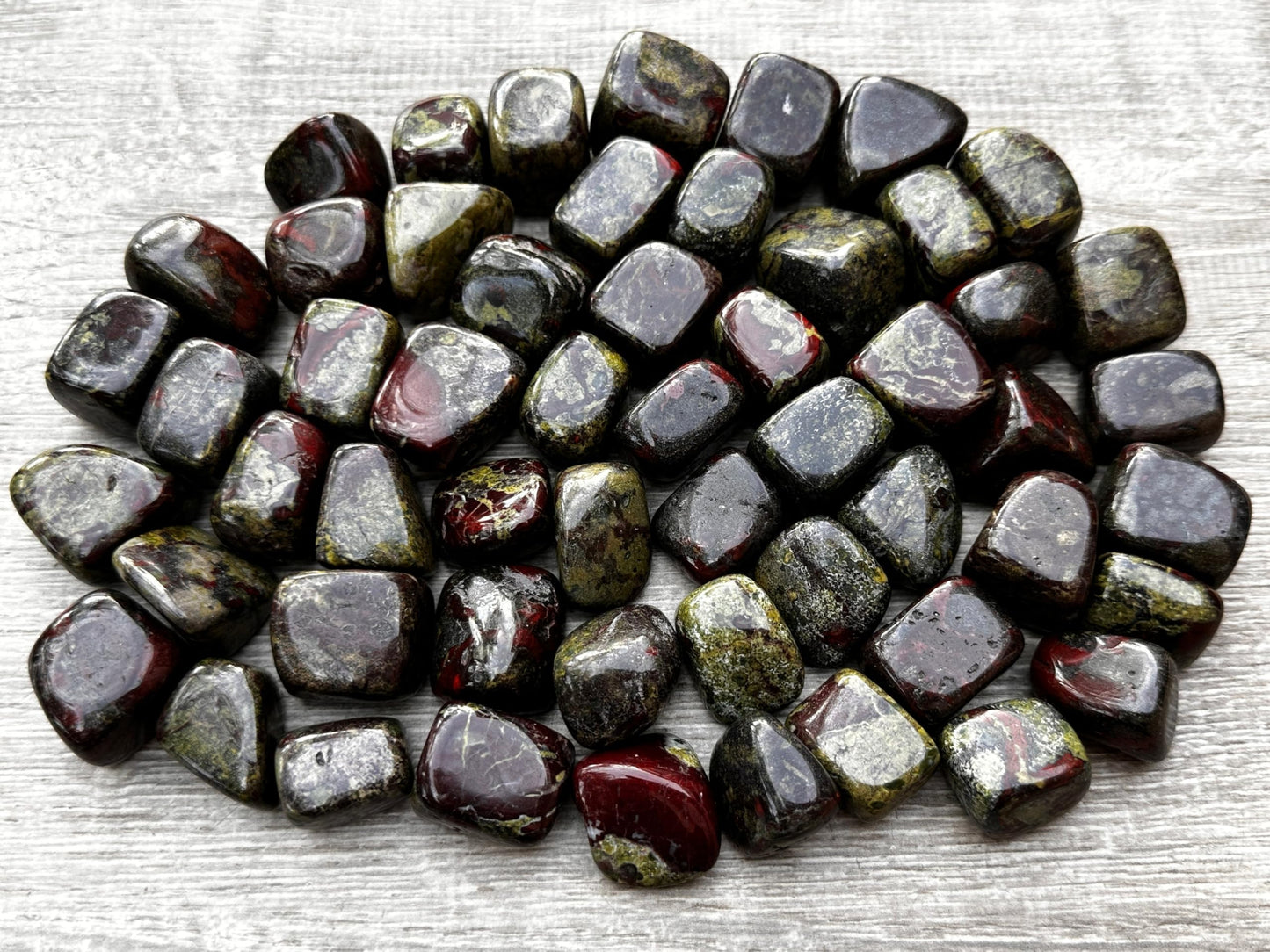GAF TREASURES 5 Pcs Dragon Blood Jasper Tumbled Stones, Polished Dragon Blood Jasper Gemstone, Dragon Blood Jasper Healing Crystals (Dragon Blood Jasper)