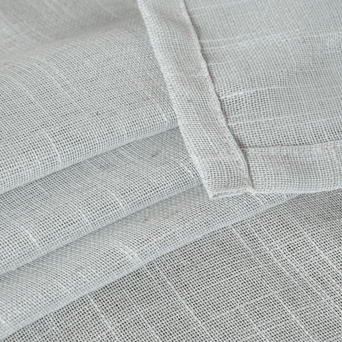 Grey Linen Curtains 72 Inch Length for Living Room (2 Count)