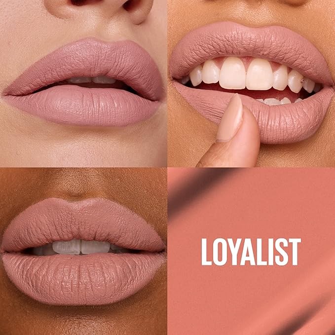 Maybelline Super Stay Matte Ink Liquid Lipstick Makeup, Long Lasting High Impact Color, Up to 16H Wear, Loyalist, Light Pink Beige, 1 Count, Packaging May Vary