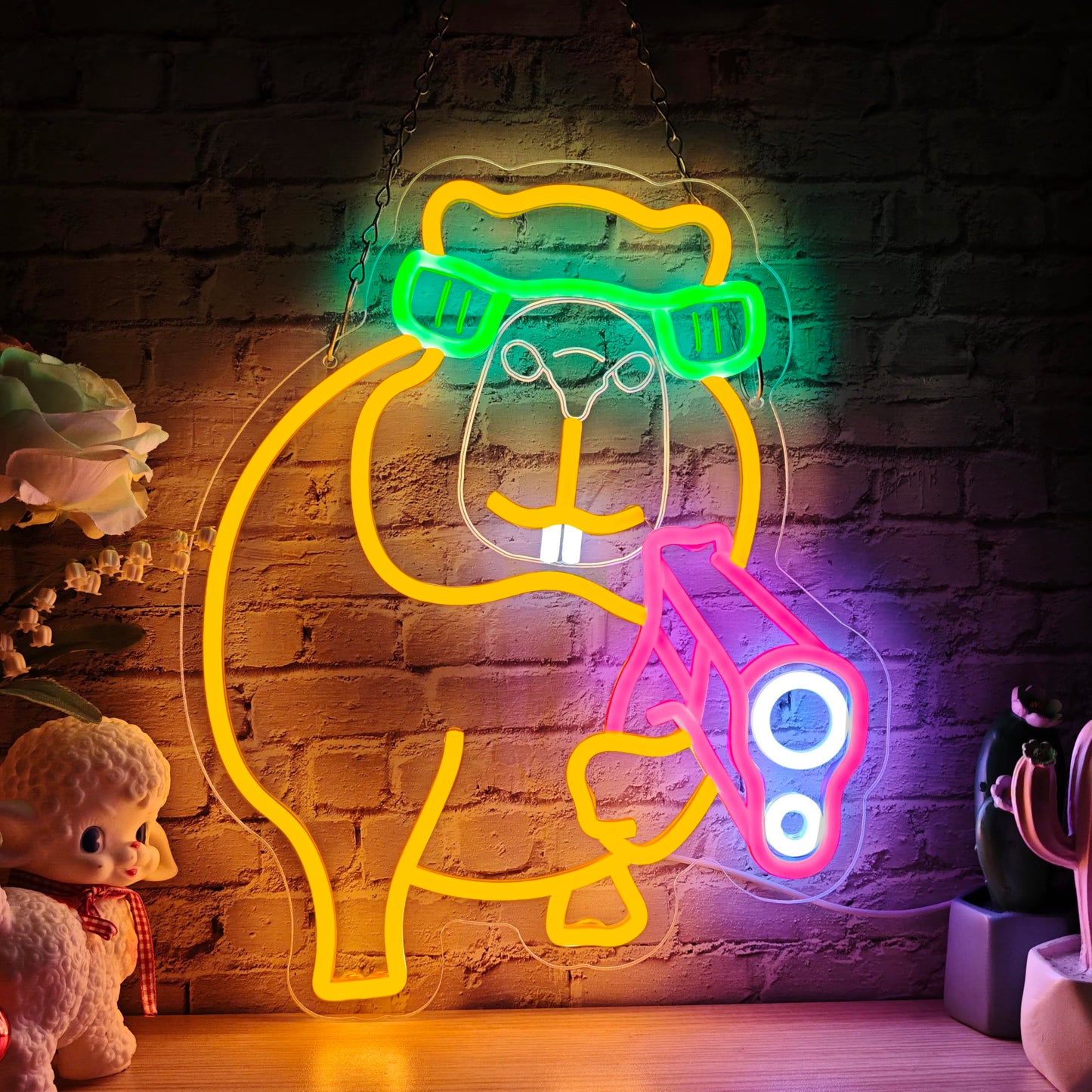 Capybara Neon Signs for Wall Decor, Dimmable Capybara Night Light for Boys Girls Bedroom Birthday Party Decor Gifts, LED Neon Light Sign for Man Cave Game Room