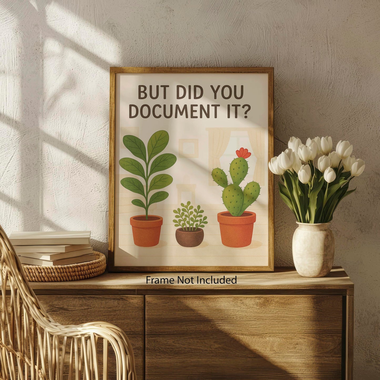 ZUKIY But Did You Document It Print - Funny Office Wall Art - Motivational Work Poster - Desk Decor for Women and Men - Unframed 8x10 Inch Modern Minimalist Print - Home Office Classroom Cubicle Gift