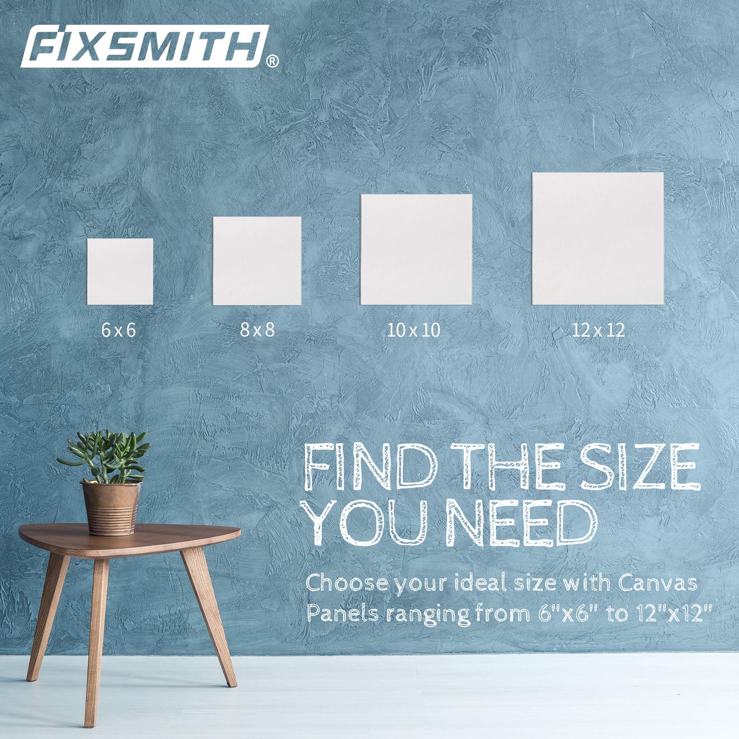 FIXSMITH Canvas Boards for Painting 10x10 Inch, Super Value 24 Pack Paint Canvases, White Blank Canvas Panels, 100% Cotton Primed Canvas for Painting, Painting Art Supplies