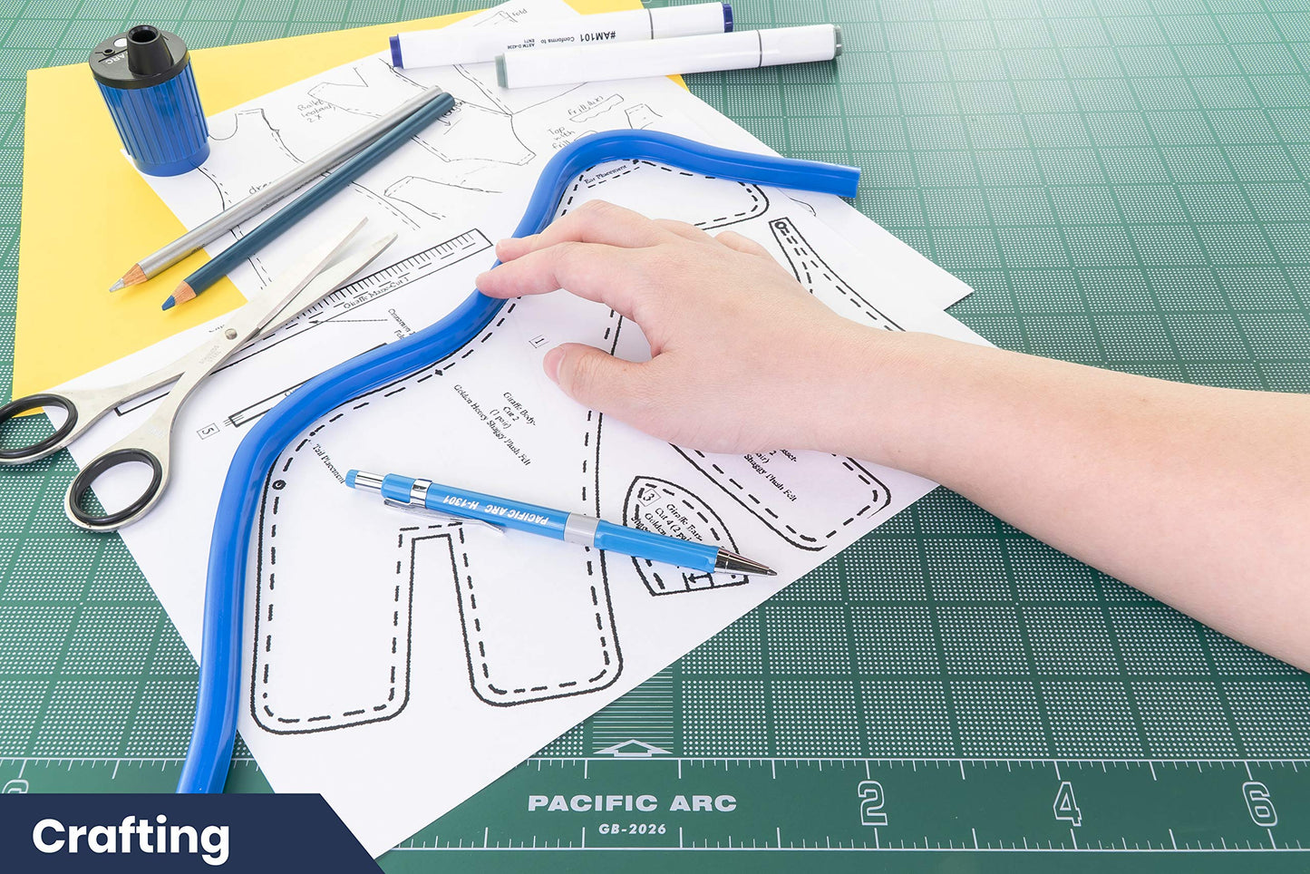 Pacific Arc Flexible Curve 24" with Inking Edge, For Drawing, Pattern making, Engineering, Stencil making