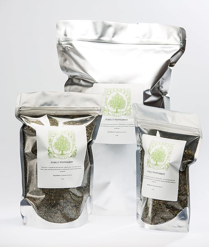 Nelson's Tea - Purely Peppermint - Caffeine Free, Herbal Loose Leaf Tea - Peppermint Leaves - 2 oz.