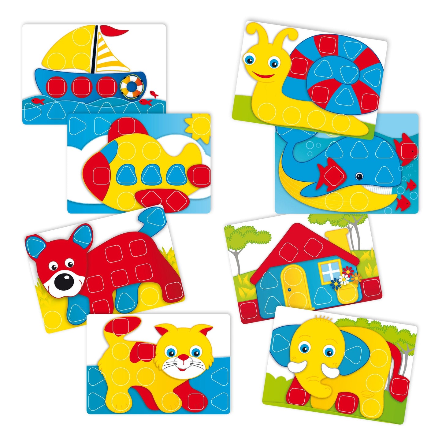 Quercetti Early Development Toy For Learning Shapes & Colors For Ages 18 Months & Up Pixel Baby Basic Colourful