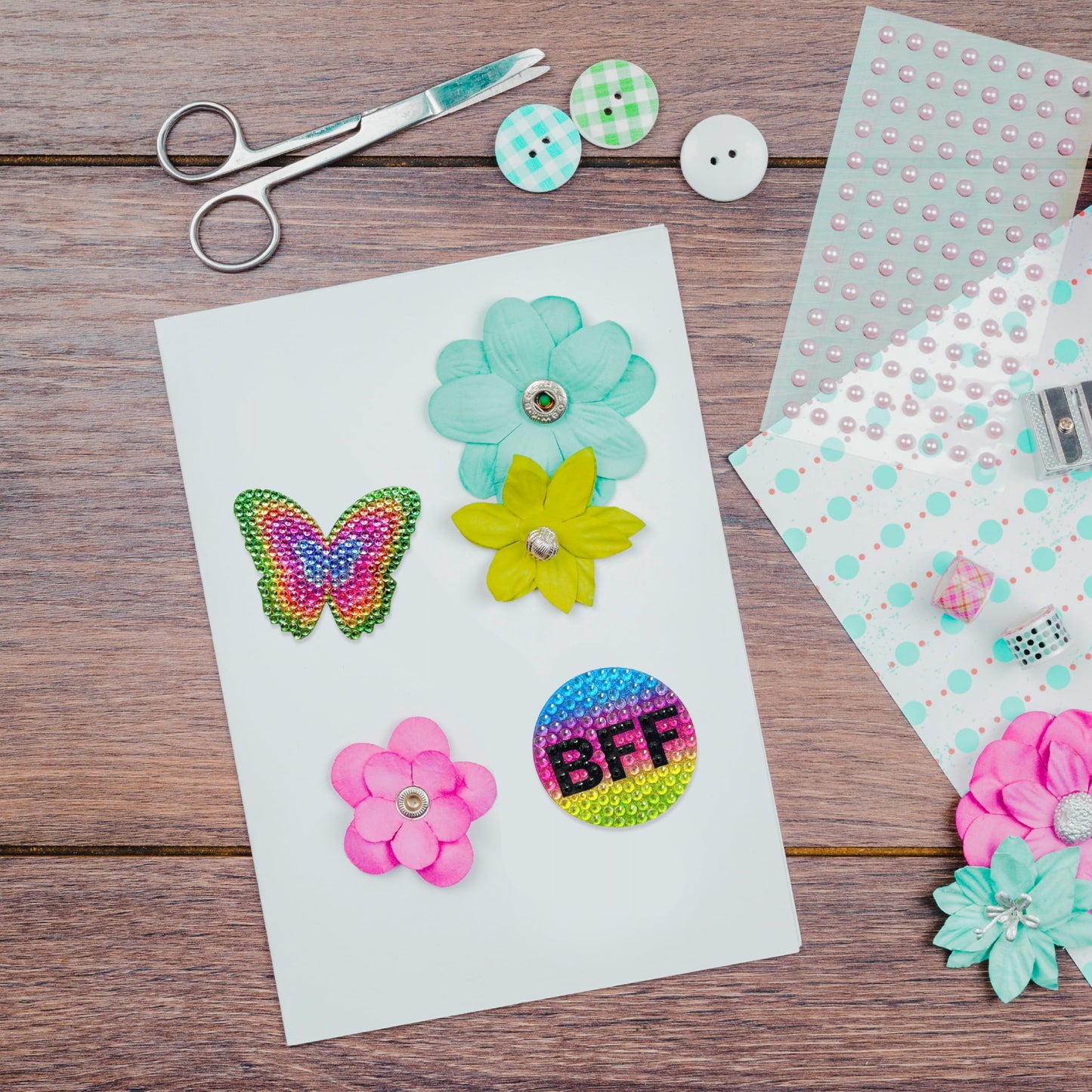 StickerBeans® Rhinestone Stickers - Magical Sticker Pack, 2” x 2” Each Unique Sparkly Cut-to-Shape for Collecting, Trading, Decorating Laptops, Phone Cases, Scrapbooks