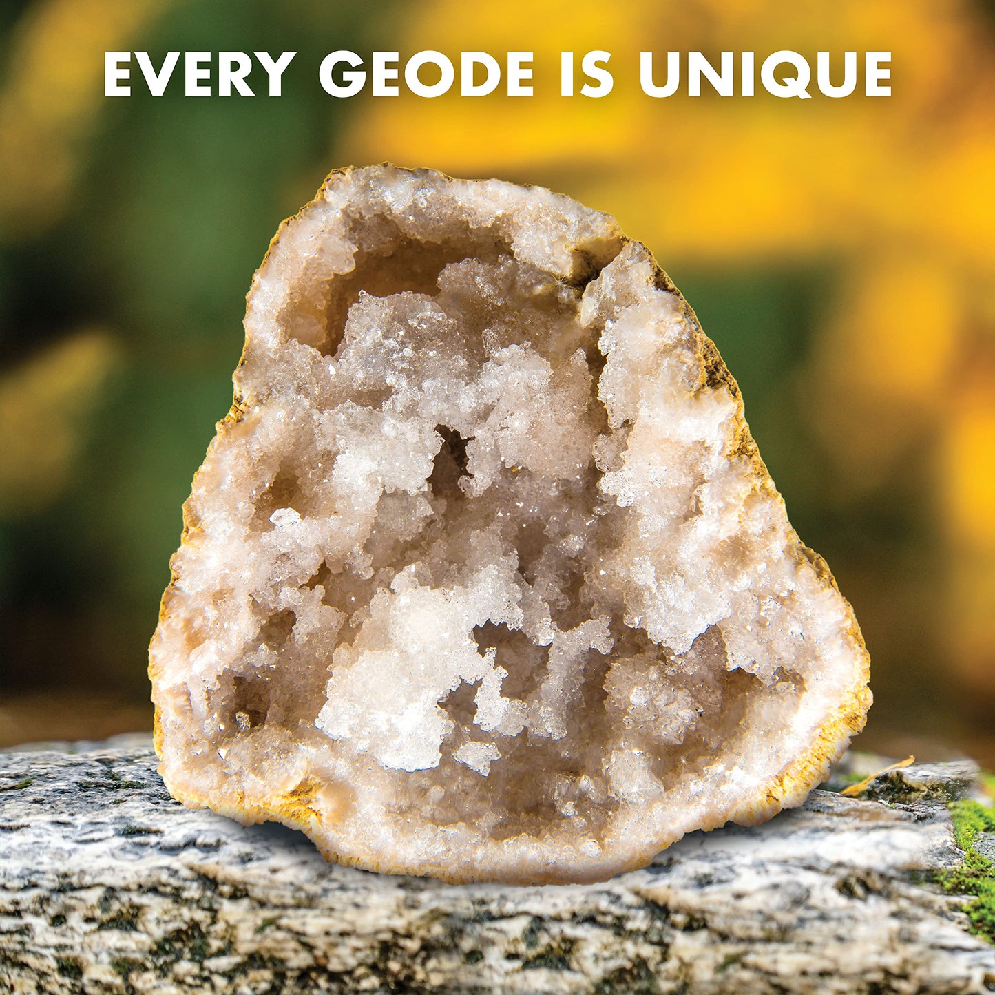 Blue Marble Break Open A Gigantic Geode – Break Your Own Large Geode with Crystals, Earth Science Kit for Kids to Learn Geology, Gifts for Rock Collectors, Cool Rocks for Boys and Girls