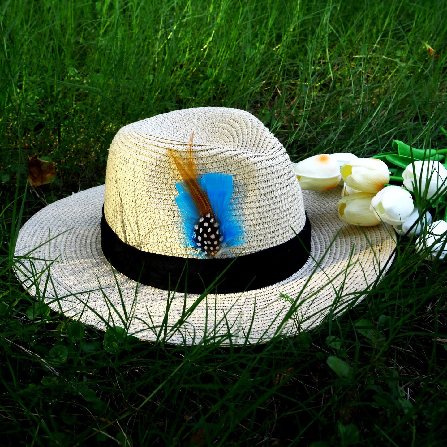 SendyFeather Hat Feathers 30 Styles Natural Assorted Feathers for Fedora Hats Accessories DIY Craft,Western Cowboy Hats,Christmas Party Hats,Oktoberfest Hats