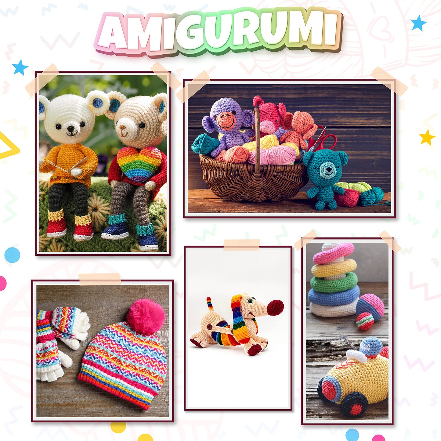 TYH Supplies 40 Mini Acrylic Yarn Skeins, 880 Yards – Crochet Kit for Beginners & Crafters, Soft DK/Light Worsted Yarn for Amigurumi Animals, Small Crafts & Knitting Projects