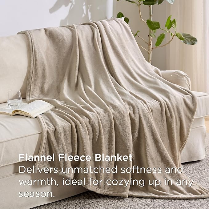 Bedsure King Comforter Set Grayish Purple, 8 Pieces Prewashed King Size Bed in a Bag with Soft Fleece Bed Blanket, Down Alternative Bedding Set for All Seasons, Sheets, Pillowcases & Shams