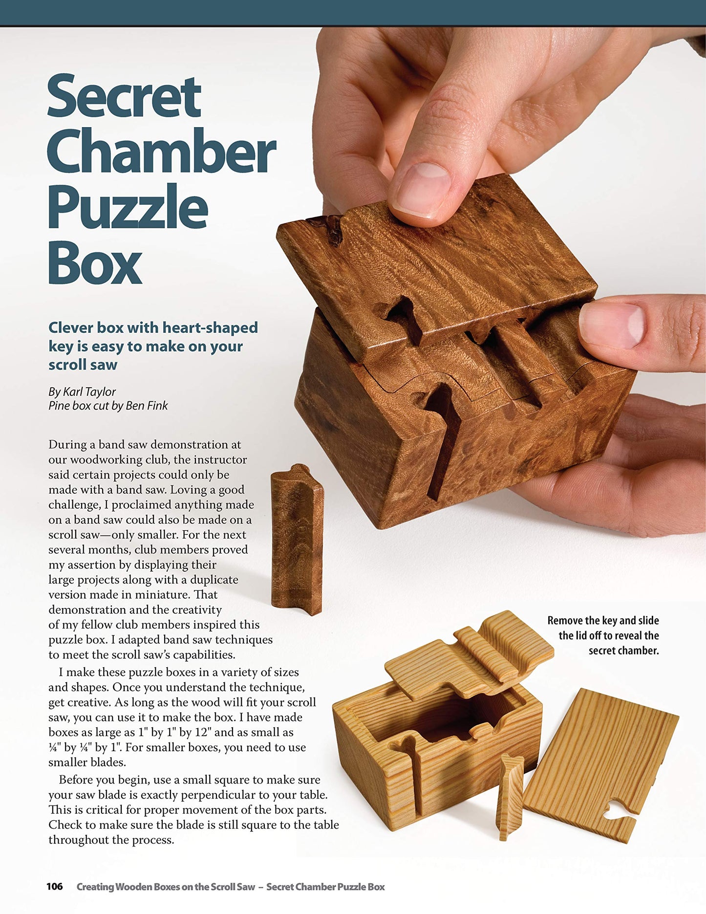 Creating Wooden Boxes on the Scroll Saw: Patterns and Instructions for Jewelry, Music, and Other Keepsake Boxes (Fox Chapel Publishing) 25 Fun Projects from Scroll Saw Woodworking & Crafts Magazine