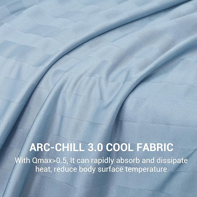 Elegear Revolutionary Cooling Blanket King, Absorbs Heat to Keep Body Cool for Night Sweats, Double Sided Arc-Chill3.0 Cooling Fiber Q-Max>0.5, Lightweight Summer Cold Blankets for Sleeping 90“ x 108”