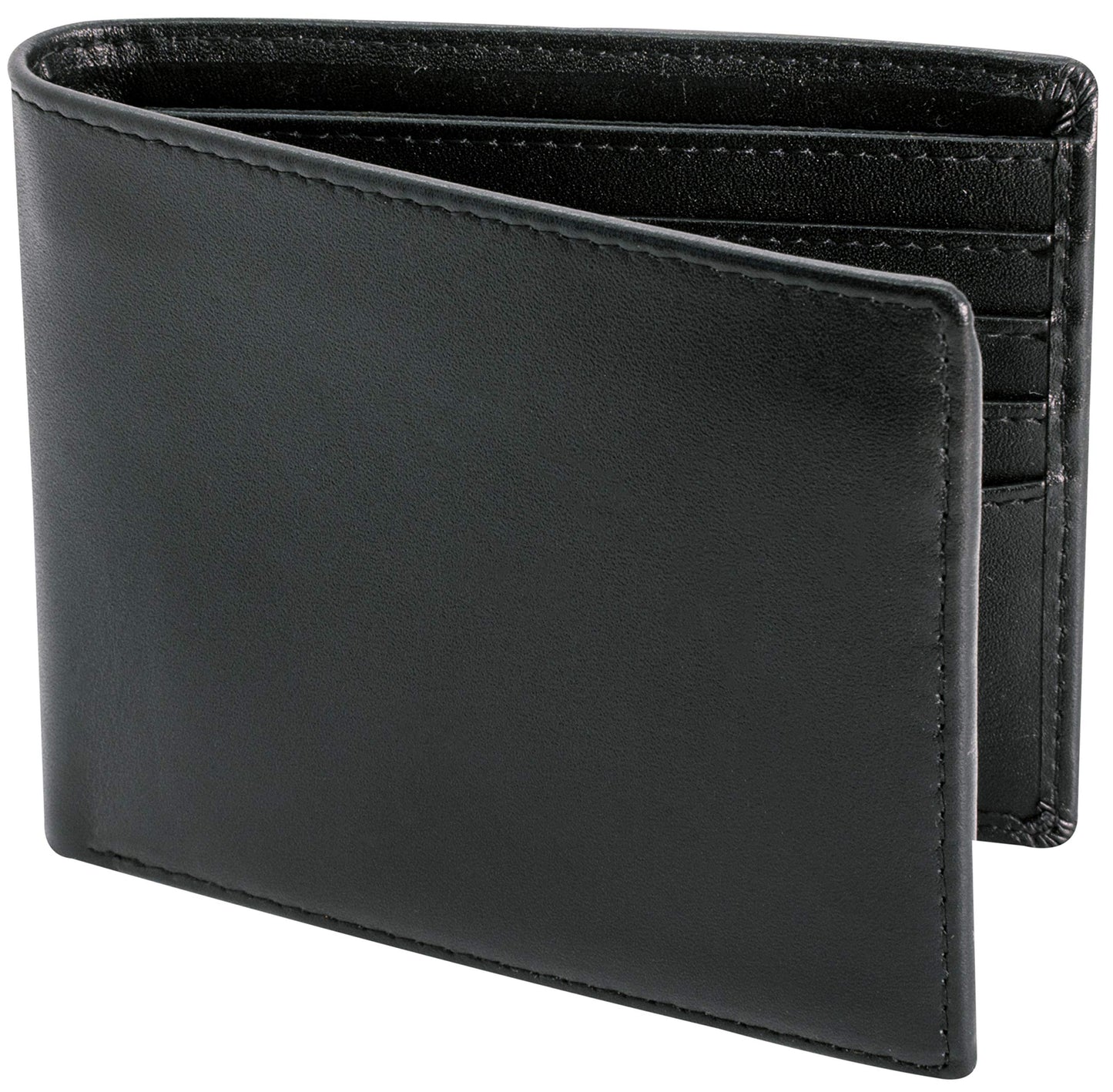 Top Grain Leather Wallet for Men | RFID Blocking | Extra Capacity Bifold Wallet with 2 ID Windows | Ultra Strong Stitching | Slim Billfold with 8 Card Slots | Gift for Him