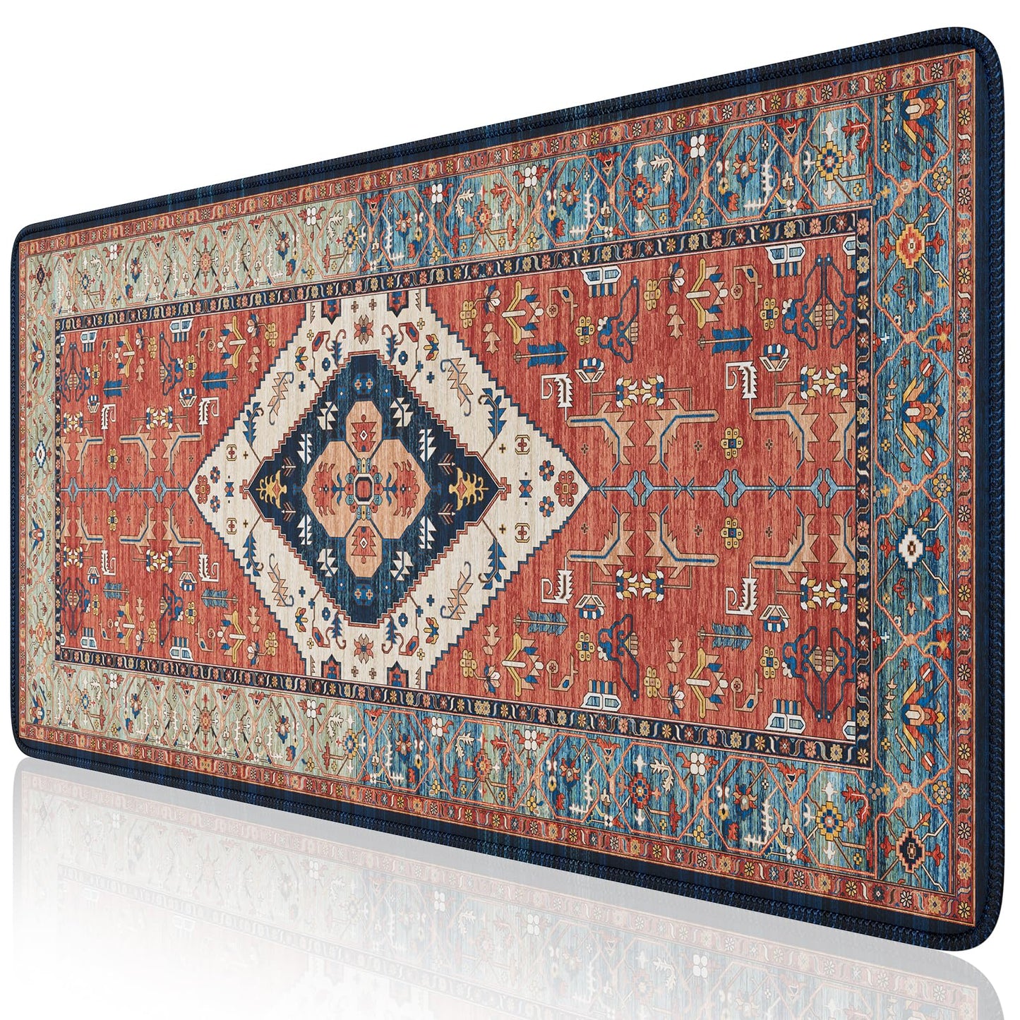 iLeadon Rug Mouse Pad, Large Computer Desk Cover Mat with Smooth Lycra Surface, Desk matt for Desktop, Mousepad with Non-Slip Base, Keyboard Mats for Women Office, Home