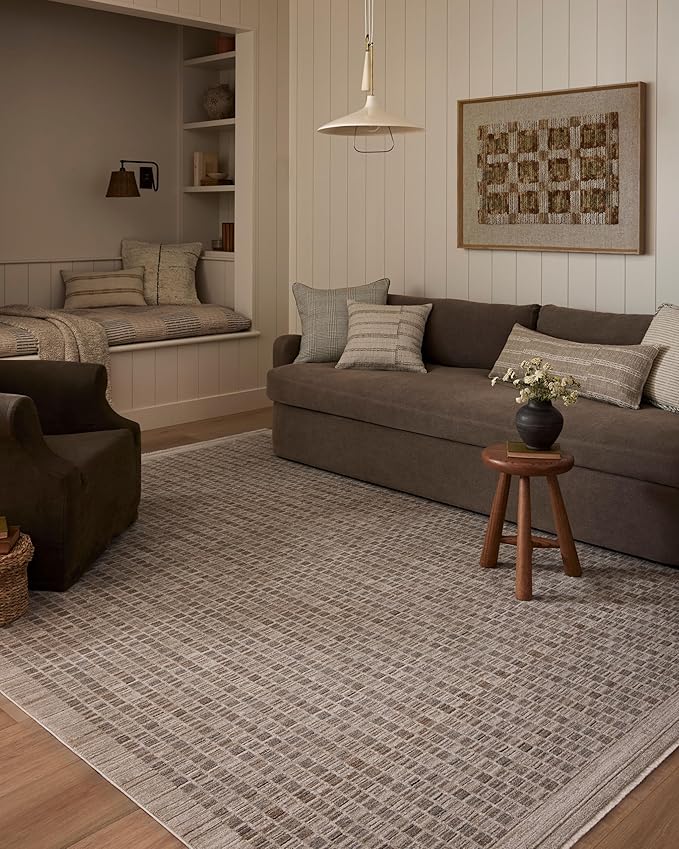 Loloi Amber Lewis Cali Collection CIL-02 Natural/Slate 2'-7" x 8'-0", .25" Pile Height, Runner Rug