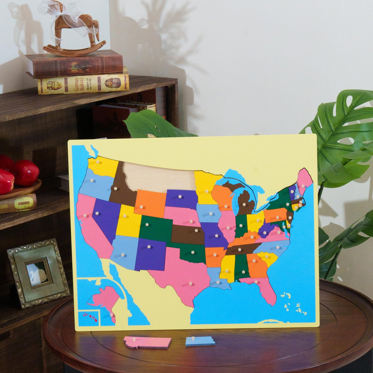 penepico Premium Montessori Wooden World Map Puzzle Set- 8 Large Geography Puzzles, Educational Gift for Kids & Toddlers, 23” Homeschool & Classroom Learning Materials (Puzzle Collection)