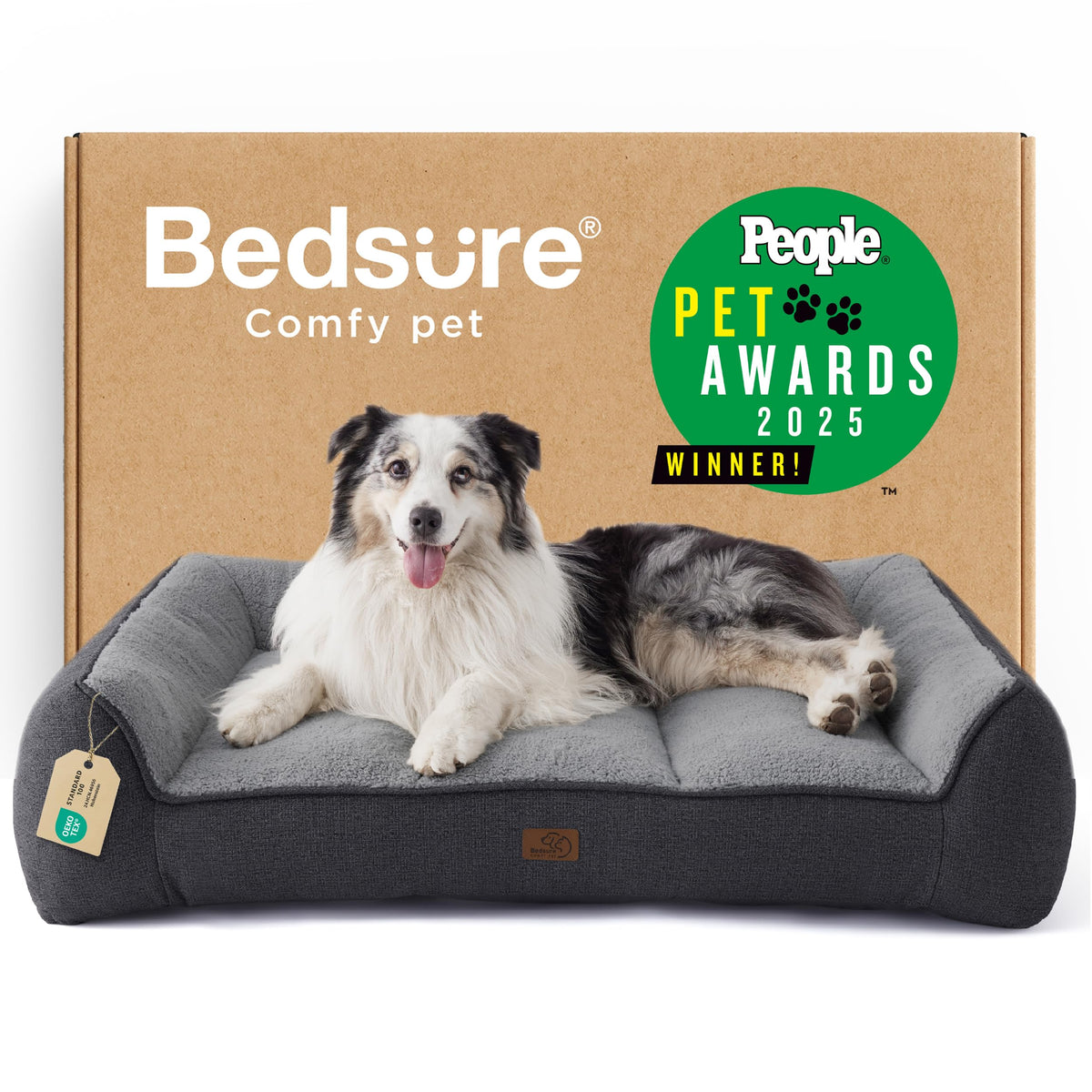Bedsure SupportMax® Extra Thick Orthopedic Dog Beds Large Sized Dog