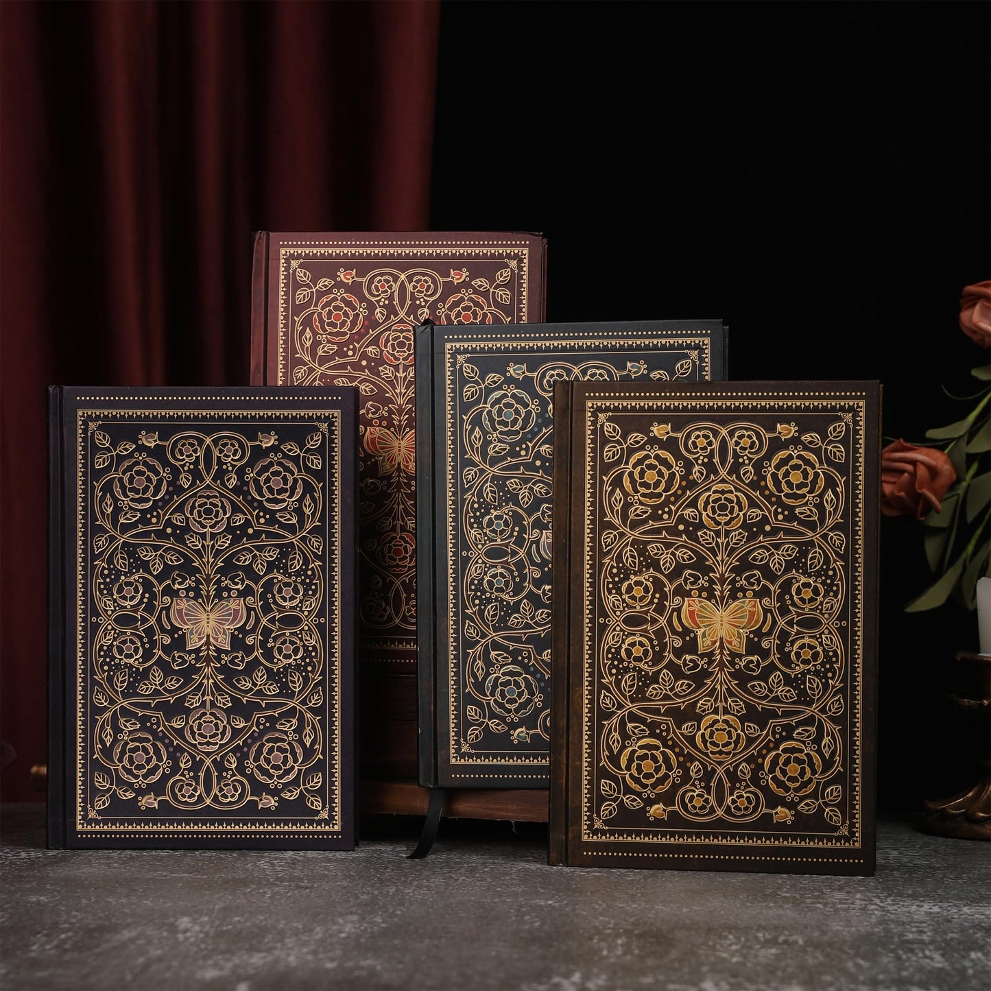 MGGAO Line Notebooks for Women Men, A5 Aesthetic Hardcover Ruled Diary, 100 GSM Journals for Writing for Work, Note Taking, Office School