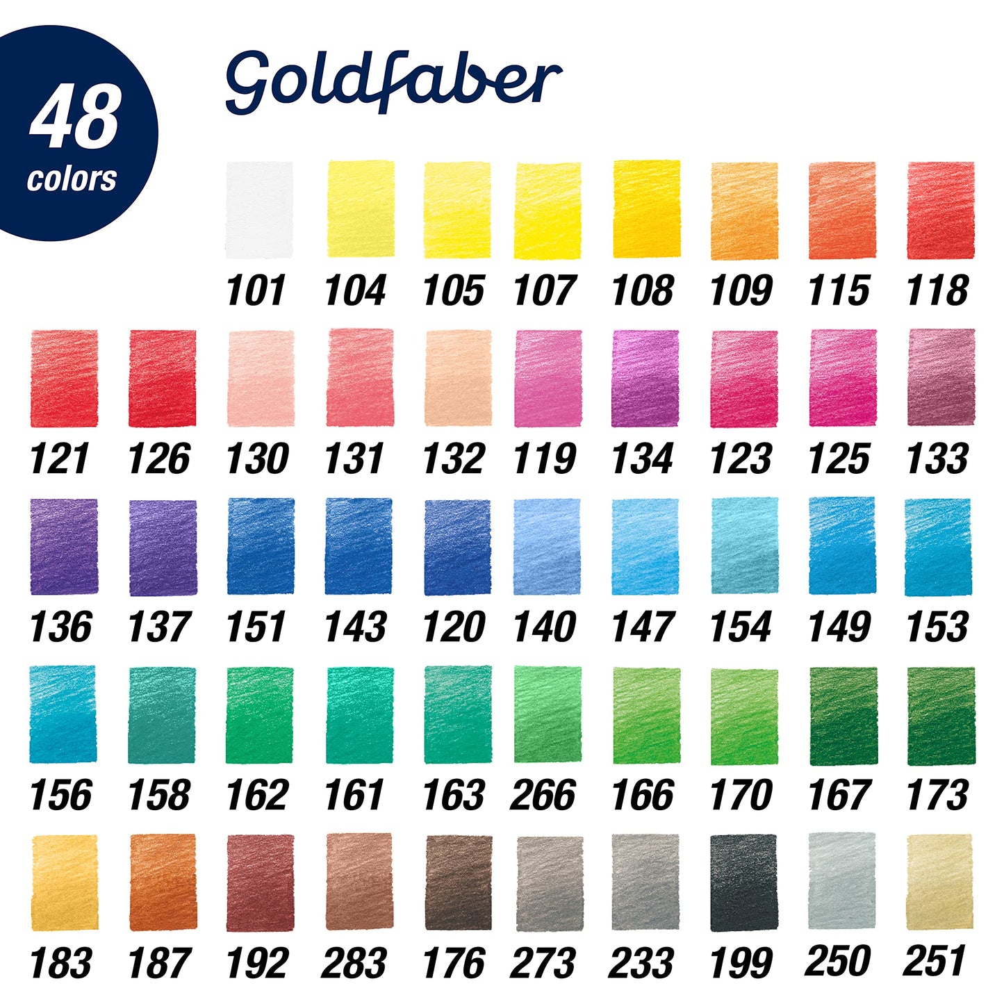 Faber-Castell Creative Studio Goldfaber Color Pencils - Tin of 48
