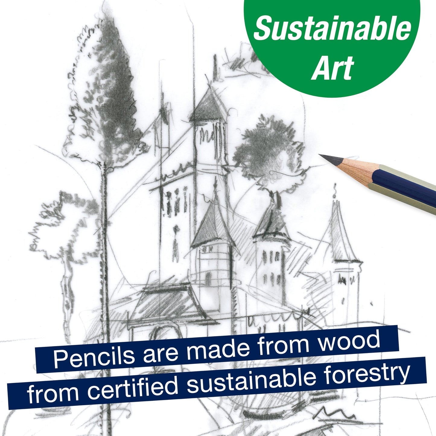 Faber-Castell Try It Box: Monochrome, 27 Piece Drawing Art Kit featuring Colored Pencils, Graphite, and Charcoal Pencils, Professional Art Supplies for Adults, Teens, and Beginners