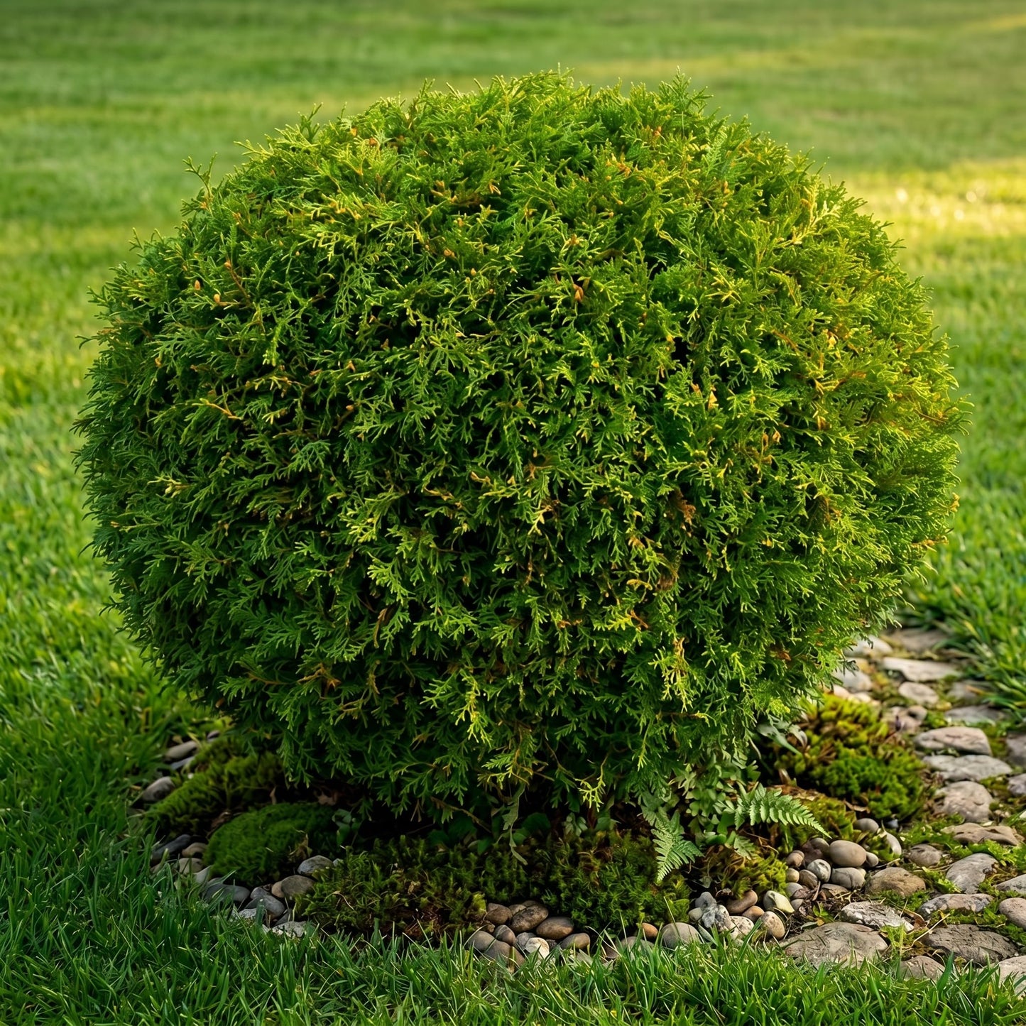 Live Mr Bowling Ball Shrub, 4-6" Tall in Quart Pot, Dwarf Arborvitae, Low Maintenance, Hardy, Decorative Evergreen Shrub with Round Shape for Garden & Landscape