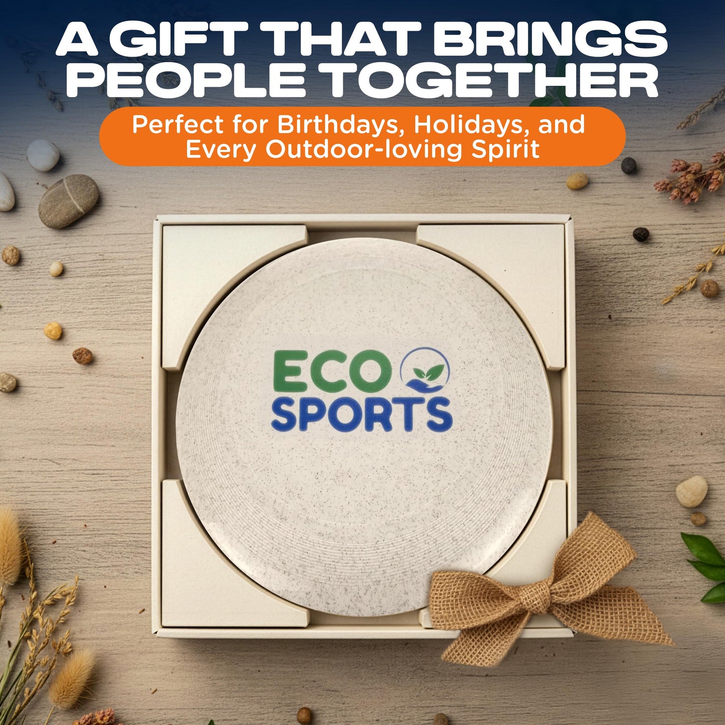 Eco Sports Ultimate Frisbee Disc 175g – Flying Disc Wheat Straw Plastic-Free Frisbee Disc for Outdoor Games, Beach Play, and Ultimate Matches