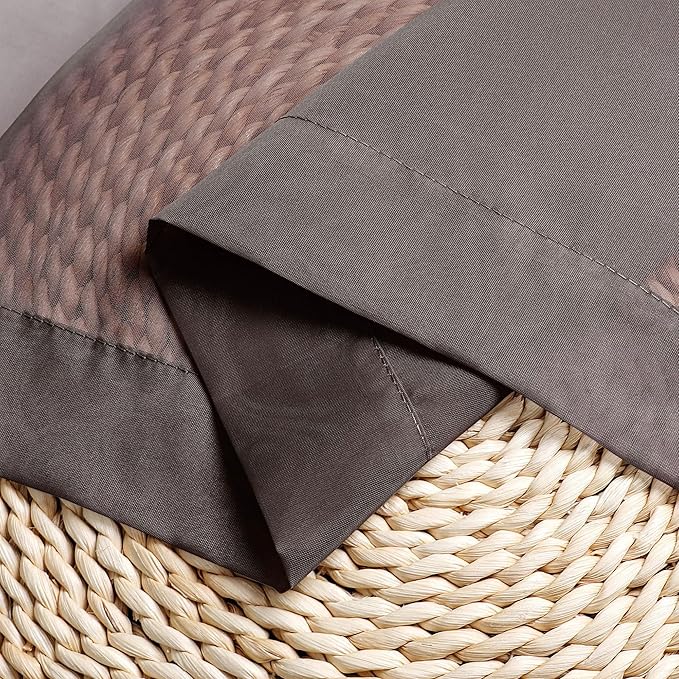 Chyhomenyc Sheer Chocolate Brown Tier Curtains 24 Inch Length, Small Window Curtains Treatment for Bathroom Living Room Basement, Short Rod Pocket Cafe Curtain, 42W x 24L Inches, 2 Panels