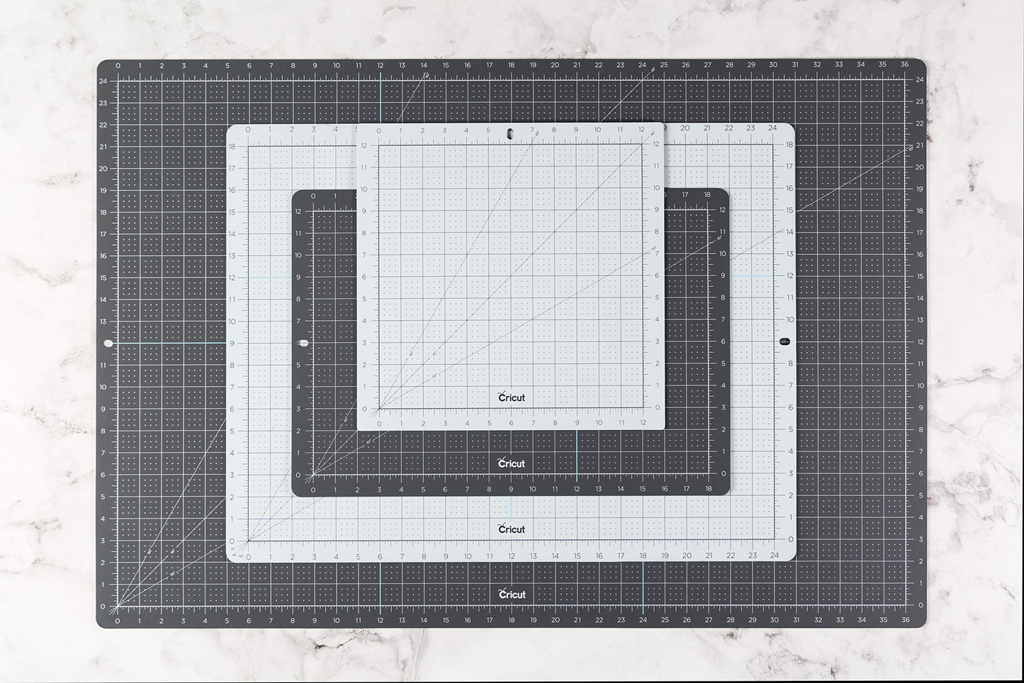 Cricut Self Healing Cutting Mat - Mat for use with TrueControl Knife, Rotary Cutter, Craft Knife, Xacto Knife - 12" x 12" [Blue]