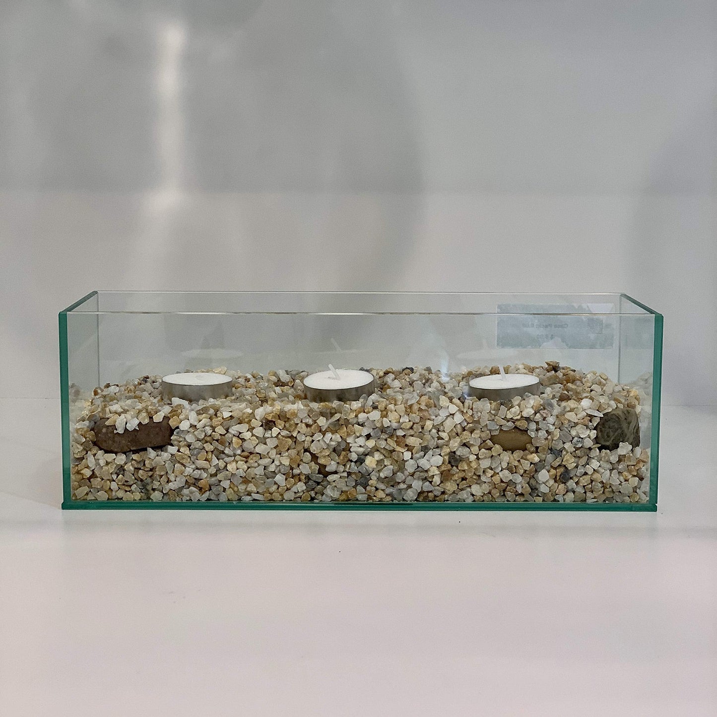 WGV Rectangle Plate Vase, Length 12", Width 4", Height 4", Glass Container, Floral Dispaly, Candy Holder, Planter Terrarium for Wedding Party Event, Home Office Décor, Clear, 1 Piece