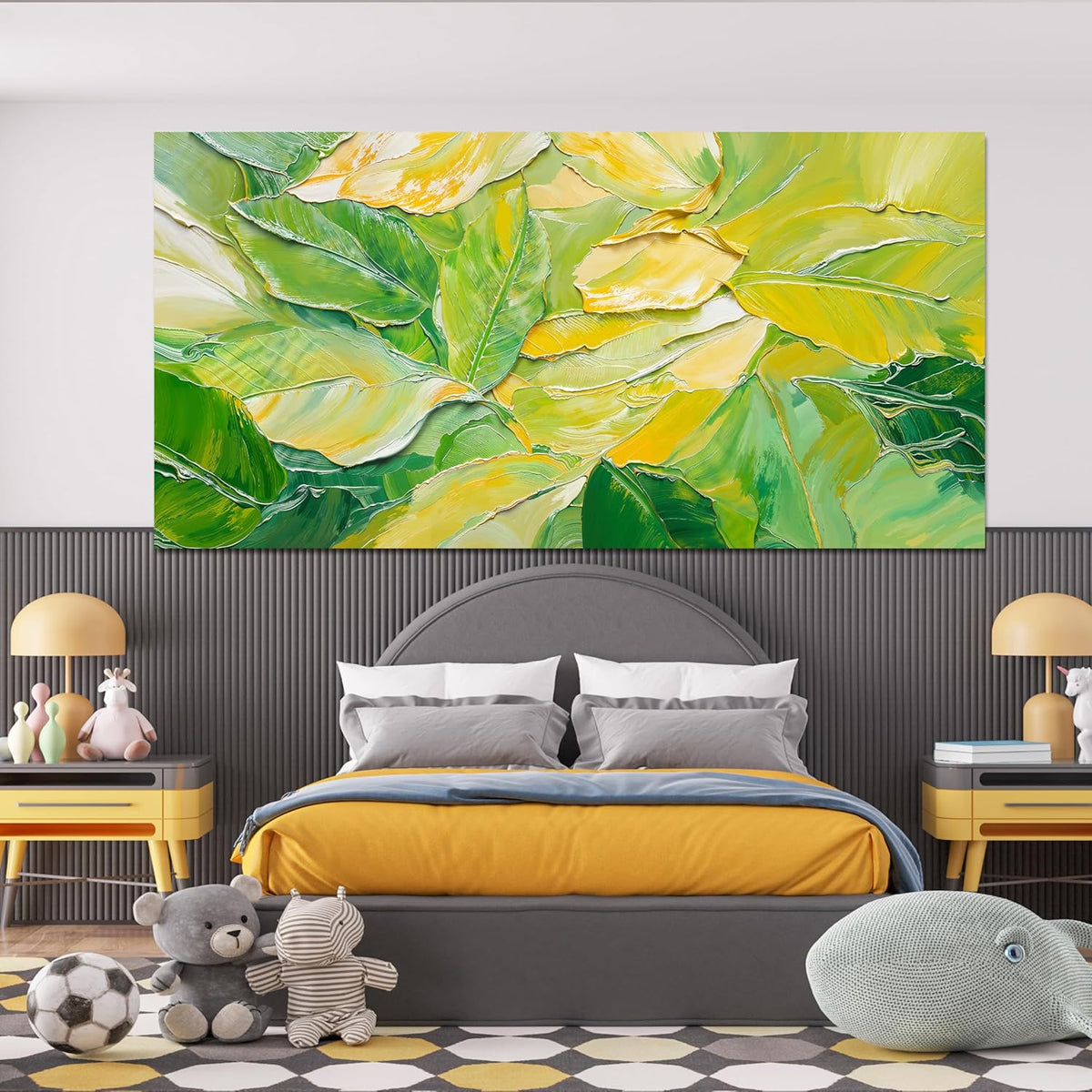 Canvas Oversized Wall Art Decor Large Wall Art Pictures for Living Room Artwork for Walls Abstract Green Wall Art Prints Abstract Canvas Art Wall Decor Bedroom Home Aesthetic Wall Art Decorations 29"X58"