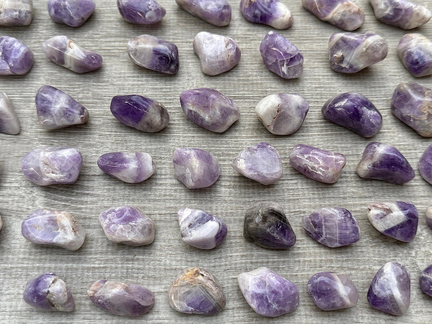 GAF TREASURES 5 Pcs Chevron Amethyst Tumbled Stones, Polished Chevron Amethyst Gemstone, Chevron Amethyst Healing Crystals (Chevron Amethyst)