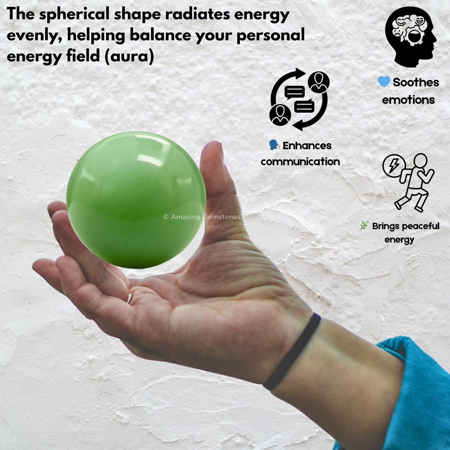 Amazing Gemstone Green Aventurine Crystal Ball with Stand - 2 Inches Crystal Sphere Meditation Balls for Witchcraft and Decorative Balls