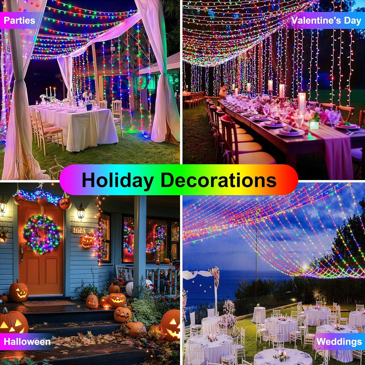 70FT 200LED Christmas Lights Plug in,Outdoor Indoor Connectable Fairy Lights with Timer and 8 Modes,Christmas Tree Lights for Garden Party Wedding Christmas Decoration(Multi-Color