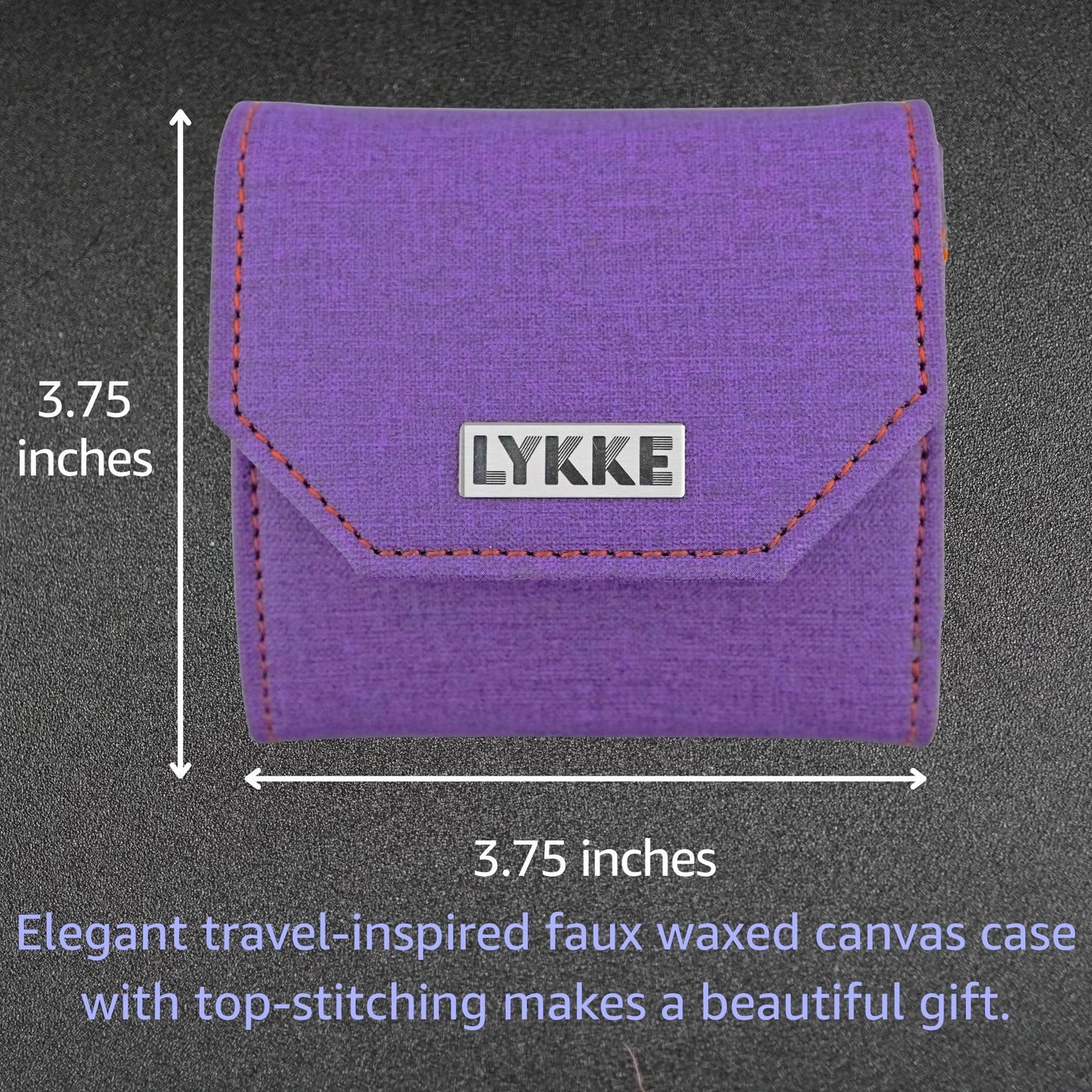 Lykke Flight 3.5 in. Mini Set US Sizes 0, 1, 1.5, 2, 2.5 Interchangeable Circular Knitting Needles for Lace, Fingering, Sock, Baby Yarn, Stainless Steel, 3 Cords, Purple Case, Project Bag