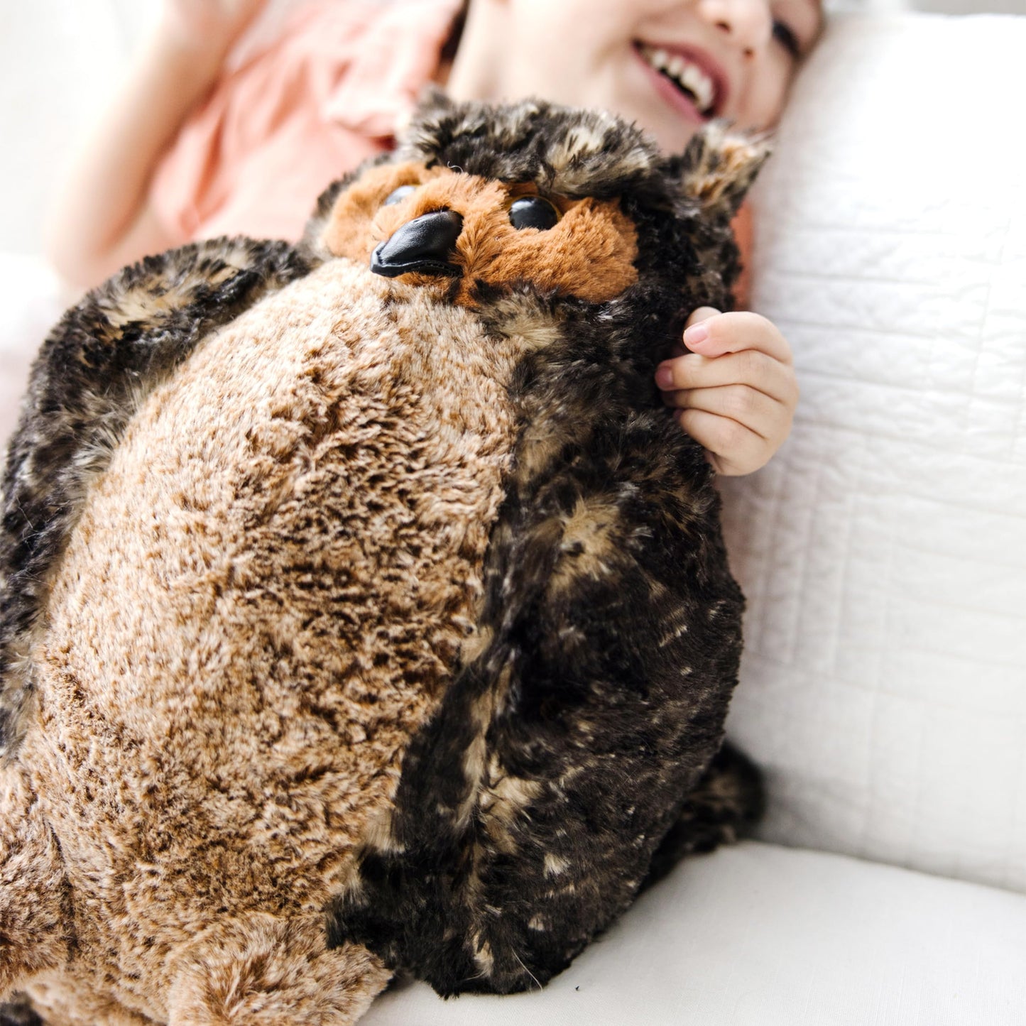 Melissa & Doug Giant Owl - Lifelike Stuffed Animal (17 inches Tall), Brown