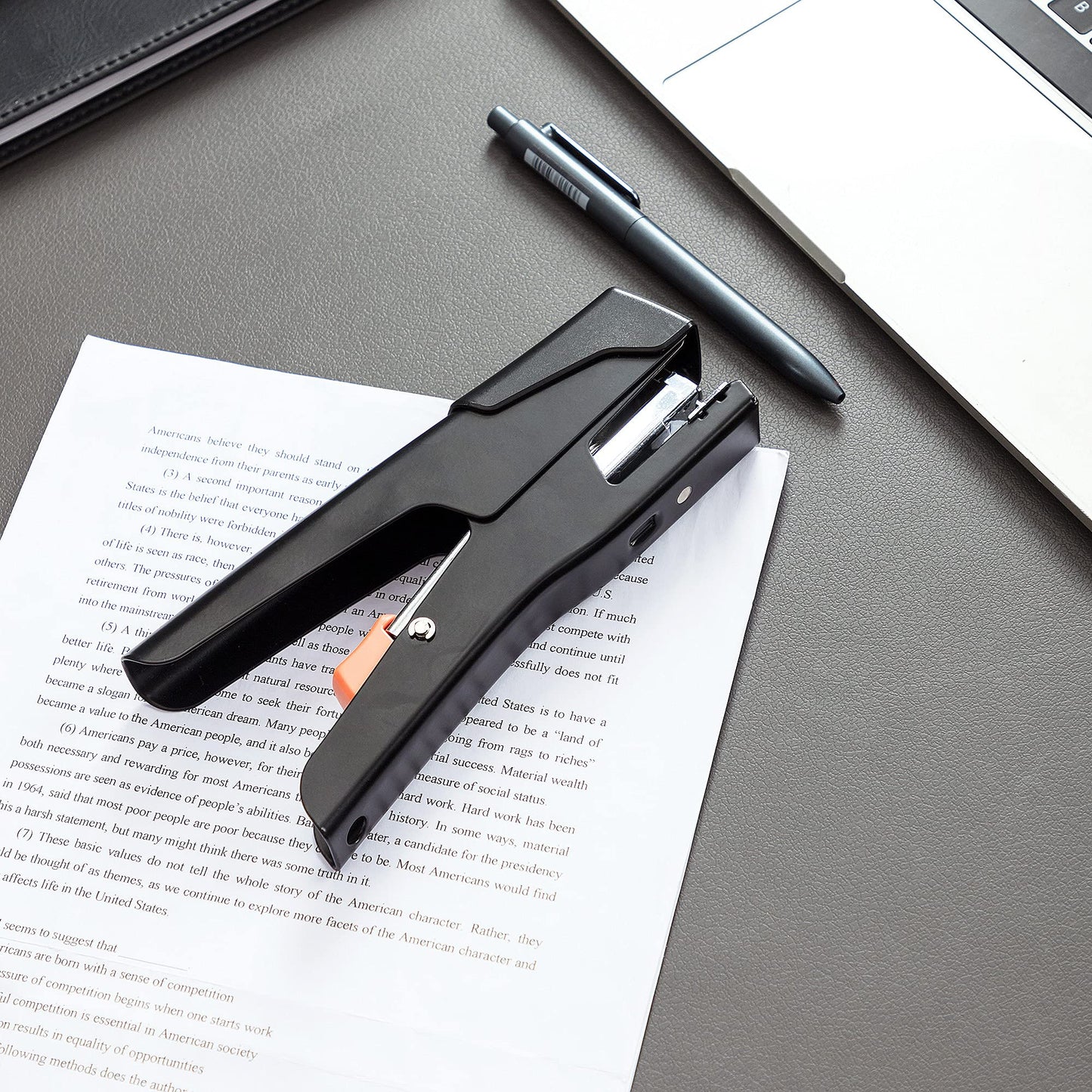 Amazon Basics Effortless Handheld Plier Stapler, 25 Sheet Capacity, Heavy Duty, Easy to Use, Black
