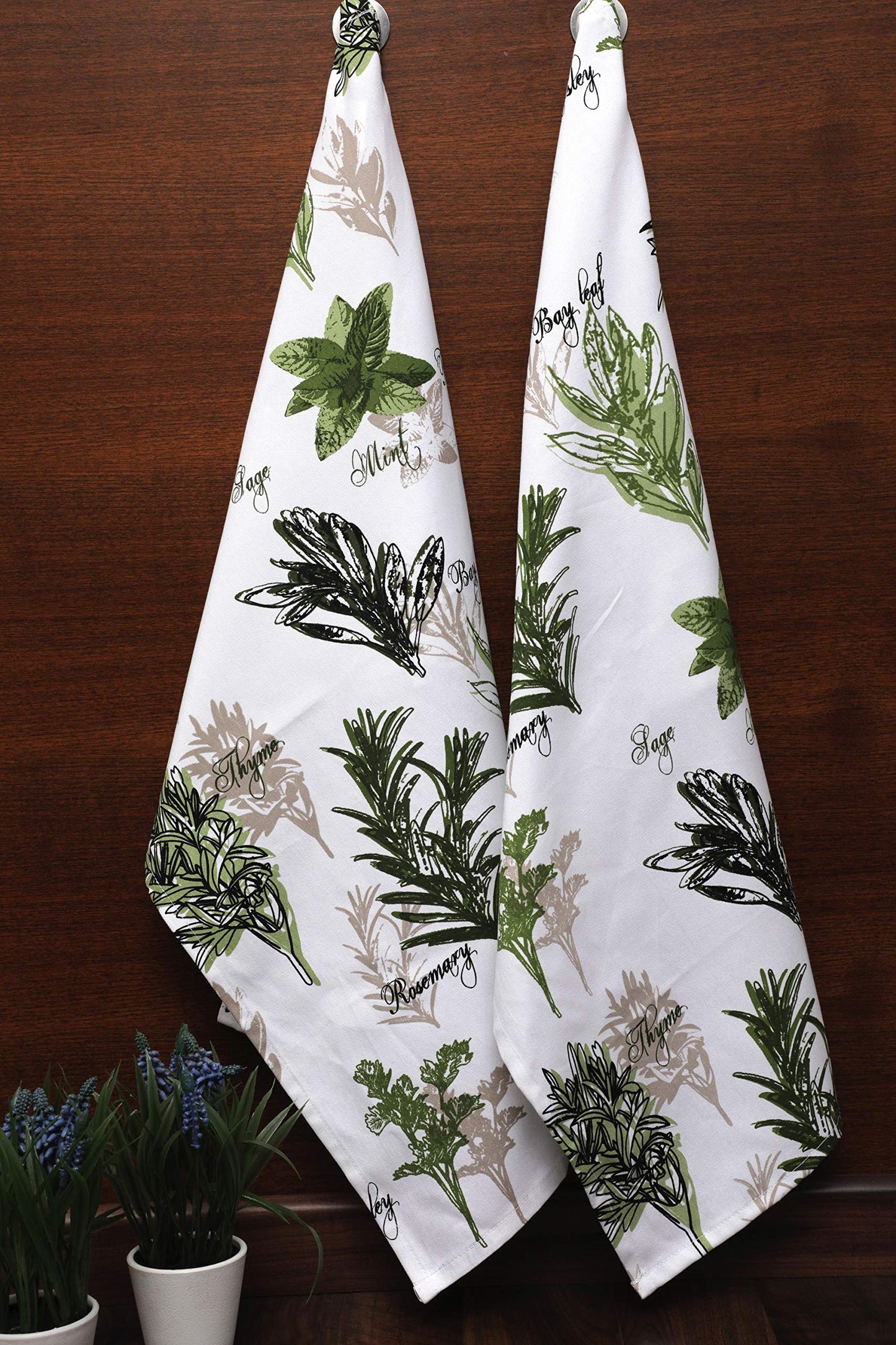 AMOUR INFINI Cotton 5 Piece Set of Apron, 2 Kitchen Towel, Oven Mitt and Pot Holder Heat Resistant Washable Kitchen Set For Cooking, Baking Gift Set