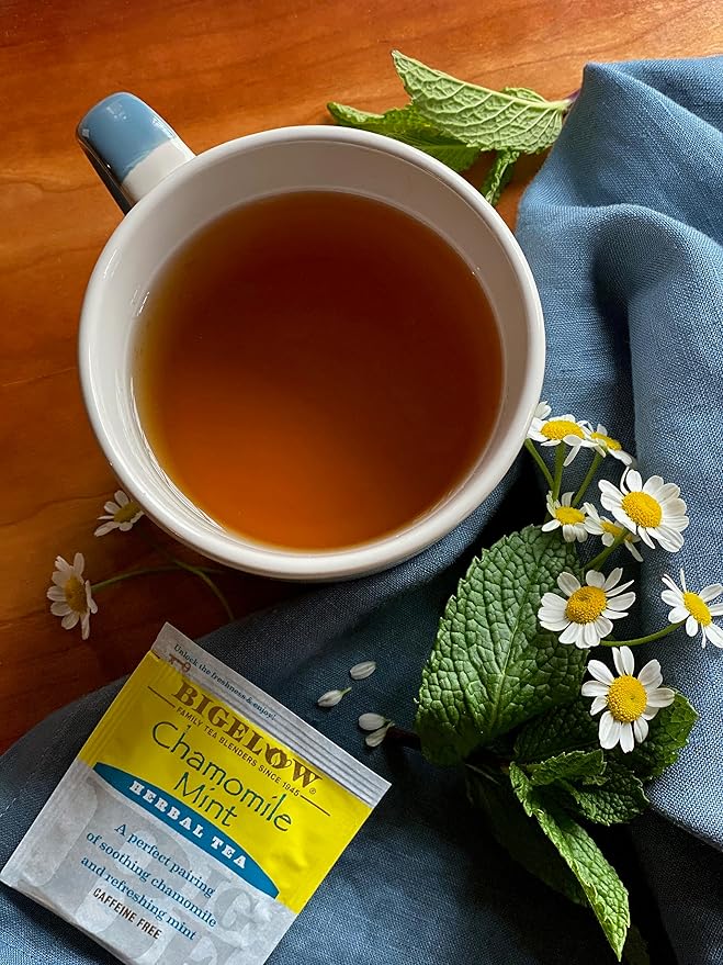 Bigelow Tea Chamomile Mint Herbal Tea, Caffeine Free Tea with Chamomile Mint, 20 Count Box (Pack of 6), 120 Total Tea Bags