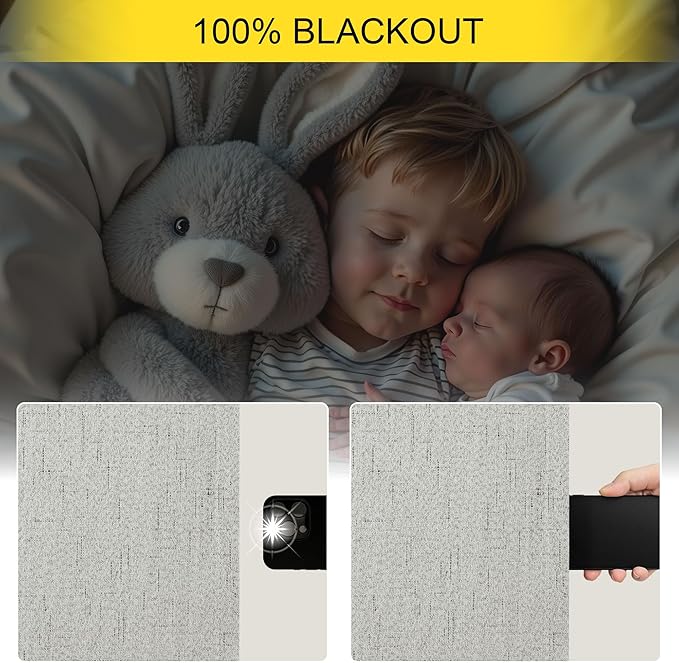 Light Grey Black Out Curtains 72 Inch Long for Dining Room 2 Panels Linen Textured Boho Blackout Drapes Double Sided Blocking Gray Room Darkening for Bedroom Garage Window Coverings 72 Length 6FT 6 FT