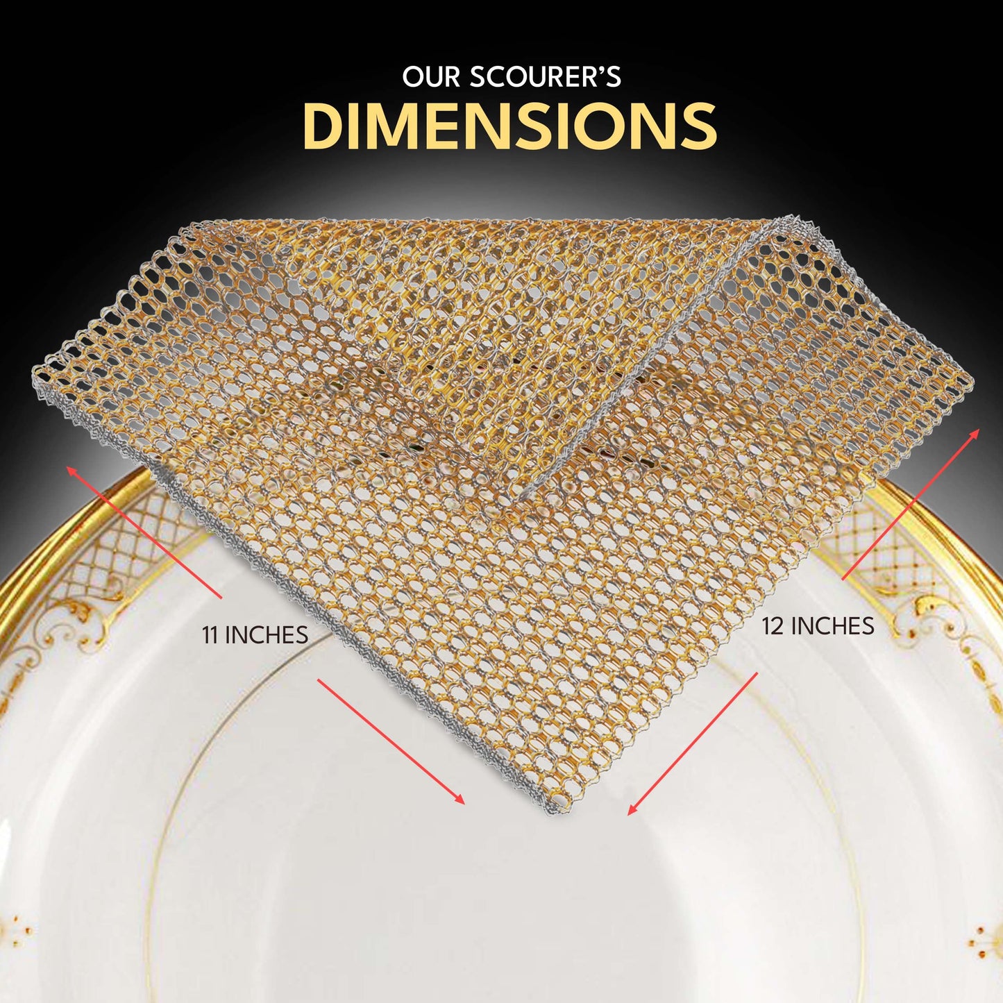 The Crown Choice Heavy Duty Non-Scratch Dish Scrubbers for Cleaning Dishes & Pots (6Pcs) - Replace Kitchen Sponges for Dishwashing with Our Scouring Pads - Try Our Alternative Dish Washing Scrub