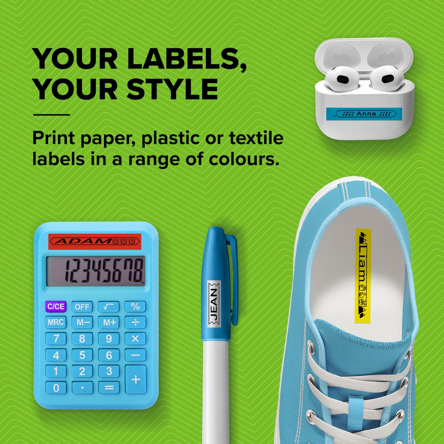 DYMO LetraTag 200B Bluetooth Label Maker, Compact Label Printer, Connects Through Bluetooth Wireless Technology to iOS and Android, Includes 1 White Paper Label Tape, Daydream Blue
