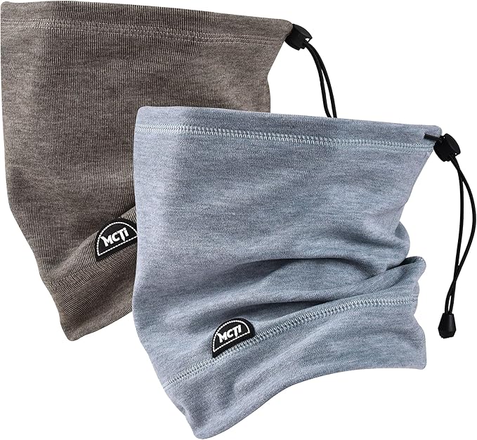 MCTi Neck Gaiter Warmer Winter Fleece Scarves Beanie Hat for Skiing Cycling Elastic Closure