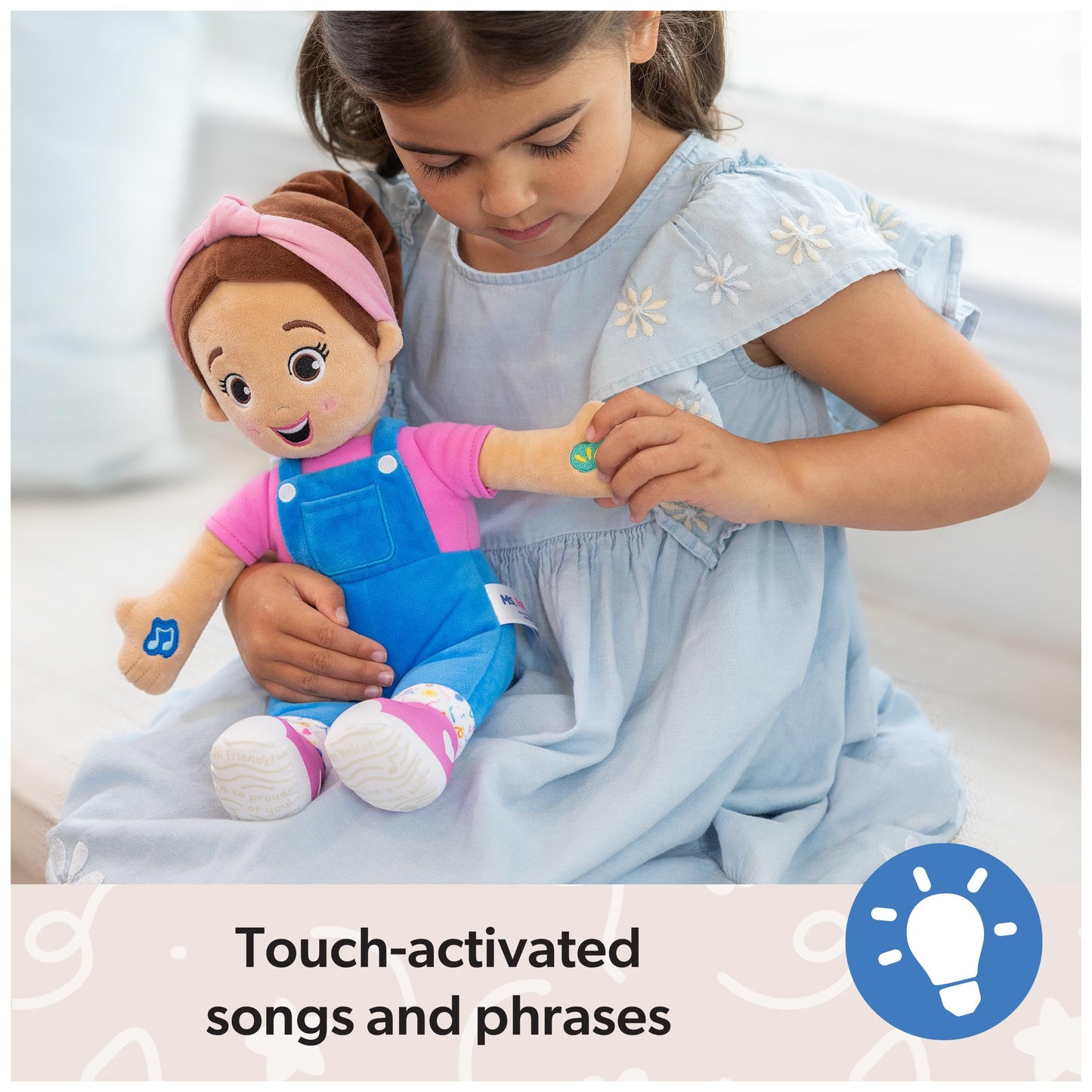 Ms. Rachel Official Speak & Sing Doll, 16” Tall Interactive Toy with 4 Songs & 16+ Phrases, Toddler Toys for Girls & Boys Ages 6 Months to 3+ Years.