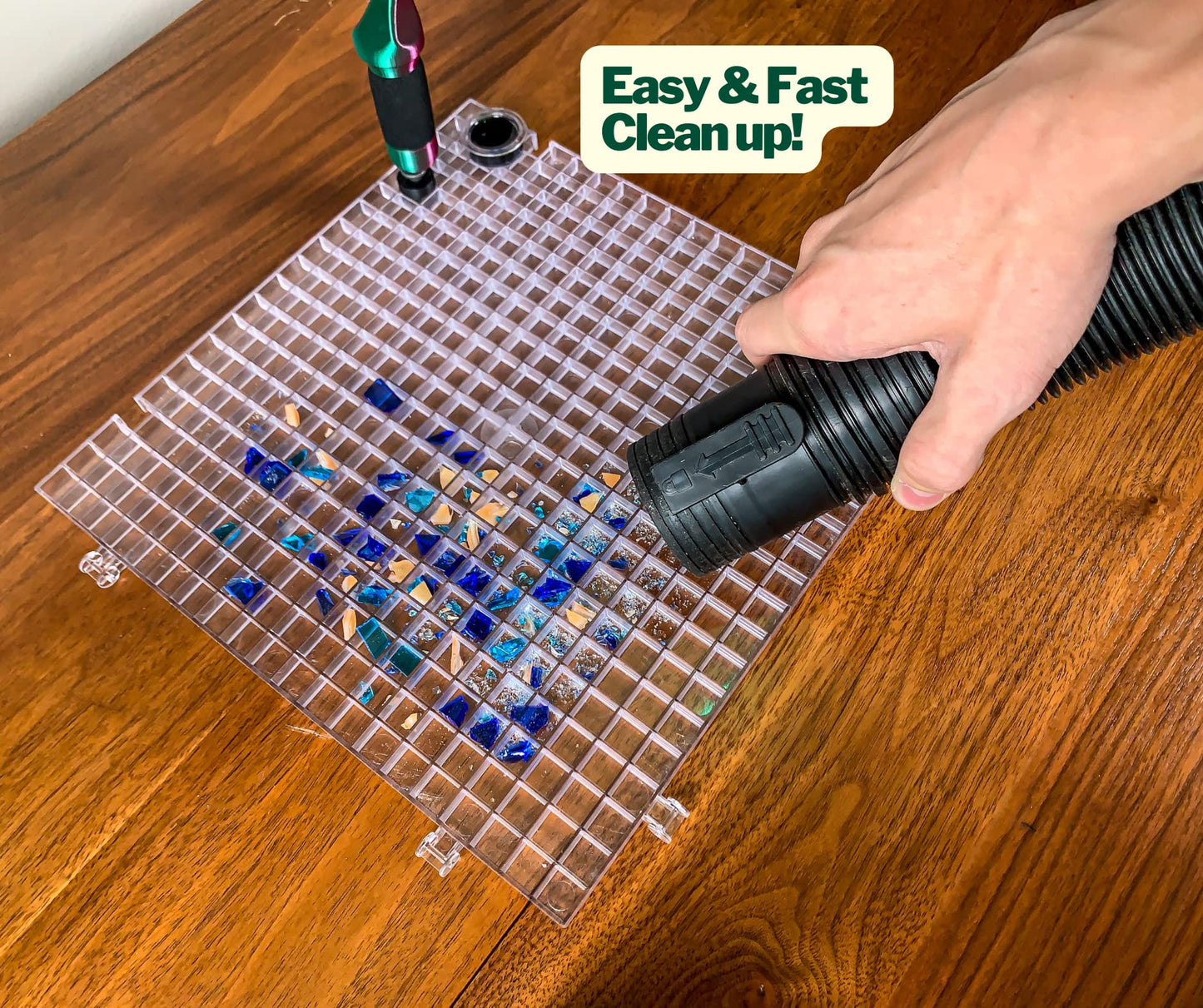 Creator's Waffle Grid 1-Pack - Stained Glass Cutting Mat - The Original Multi-Use Modular Grid System - Solid Bottom - Made in USA